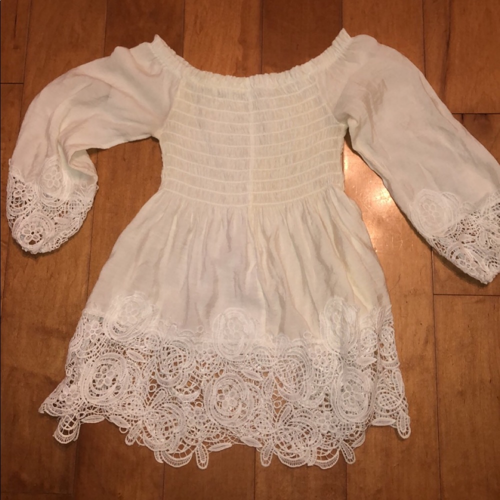 off the shoulder white shirt